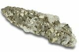 Gleaming Striated Pyrite & Quartz - Peru #250326-1